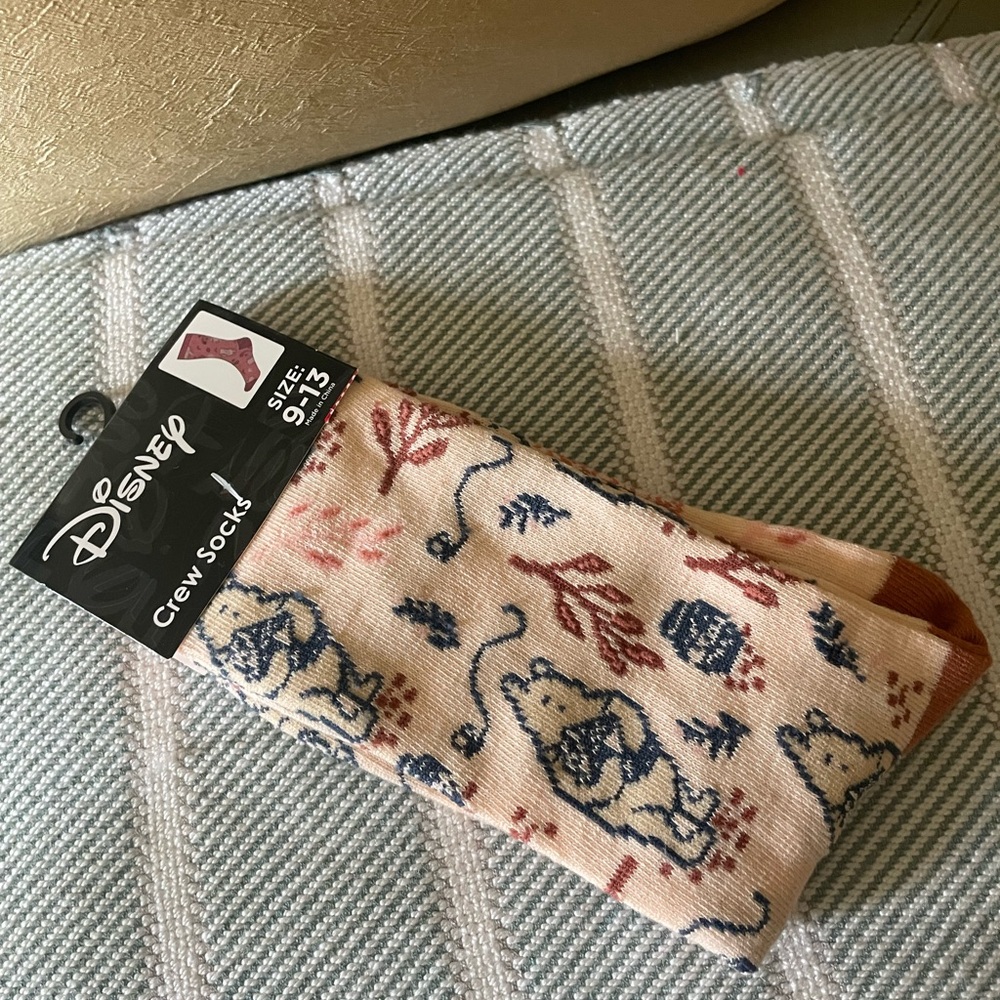 Disney Cream and Blue Character Crew Socks - Picture 3 of 4